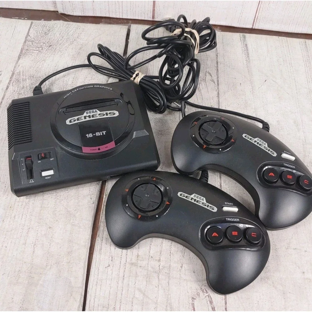 Sega Genesis Classic Mini Console (MK-16000) - 2 Controllers - Authentic TESTED